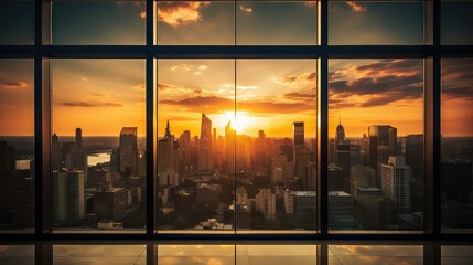 Canvas Print - urban window skyscraper building