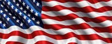 Fototapeta  - American Flag Wave Close Up for Memorial Day or 4th of July. Banner
