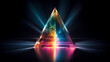 Cool geometric triangle graphics under neon lasers can make a great background