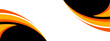 © Artthic - Abstract wave web banner background black and orange color