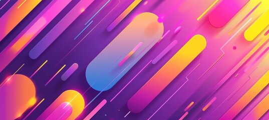 Poster - Abstract futuristic technology concept with modern digital design elements and vibrant colors