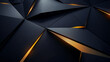 Dark blue and dark gold style wallpaper, sharp perspective angles, hyper-realistic details, innovative design