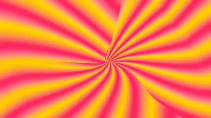 Poster - Pointed Pulses in Pink and Yellow, Rotation - Optical Illusion Pulses