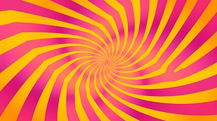 Poster - Pointed Pulses in Pink and Yellow, Rotation - Optical Illusion Pulses