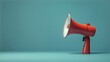 Modern megaphone on a bright background symbolizing communication and announcement