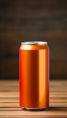 Poster - Aluminum soda can mockup on abstract background with space for text, ideal for branding design.