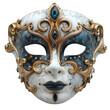 Venetian carnival mask isolated on white	 background