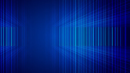Poster - Draw blue like criss-cross drawing lines space technology background