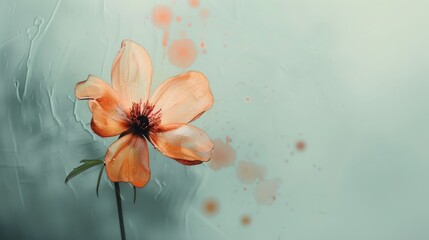 Wall Mural - flower with minimalist painting. generative ai