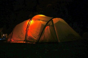 Wall Mural - tent in the night