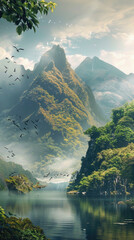 Poster - iPhone wallpaper mountain landscape