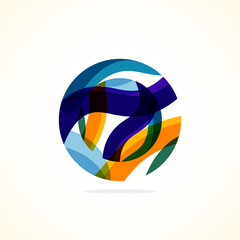 Poster - Abstract circle logo - minimalist emblem, timeless and universal shape of circle. Unique logo represent range of brands and concepts, encapsulating simplicity and creativity in single, iconic image