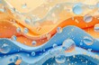 Abstract Colorful Background with Water Droplets