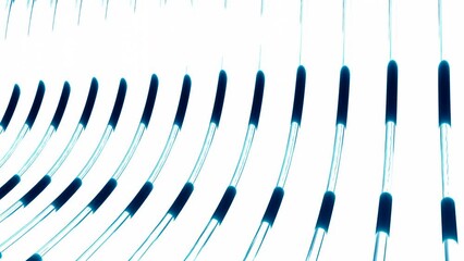 Aufkleber -  Liquid is flowing in transparent lab bending tubes. Motion. Sci fi futuristic mechanism with tubes.