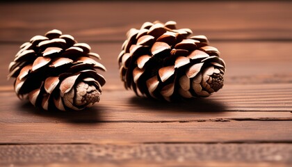 Poster -  Autumn's charm, captured in a pine cone's texture