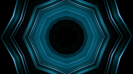 Poster - Abstract futuristic tunnel background. Motion. Star shaped hypnotic geometry tunnel.