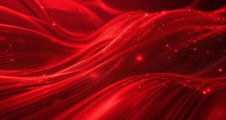 Poster -  Vibrant Red Liquid Motion