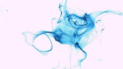 Aufkleber - Moving vortex flow of particles in space. Design. Stream of particles diverges in space on white background. Living stream of energetic particles in vortex