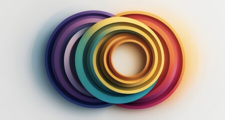 Poster -  Vibrant circles of color, a perfect blend of art and design