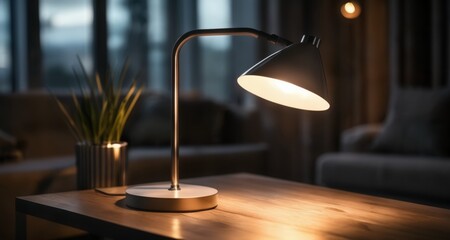 Sticker -  Modern desk lamp illuminates workspace