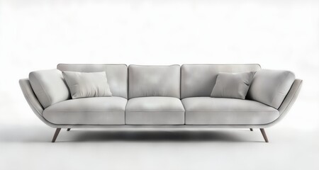 Poster -  Modern elegance - A minimalist gray sofa for contemporary living spaces