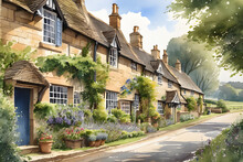Beautiful Old English Village Scenery 