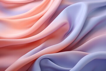 Poster - The texture of a light beige wool fabric gently billowing in the breeze. Cloth Abstract, Soft Waves Accentuate Texture Background, Ai generated