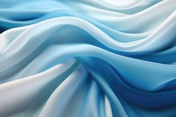Poster - Photo a colorful fabric, Cloth Abstract, Soft Waves Accentuate Texture Background, Ai generated