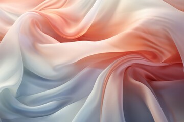 Poster - Photo a colorful fabric, Cloth Abstract, Soft Waves Accentuate Texture Background, Ai generated