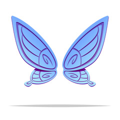Wall Mural - Fairy wings vector isolated illustration