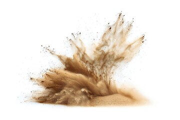 sand blast design element isolated on white background generative ai