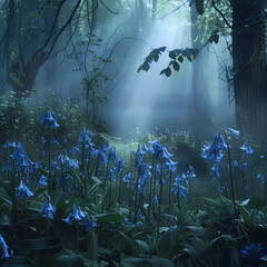 Wall Mural - flowers in the forest