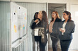 © Flamingo Images - Group of businesswoman having a brainstorming session in an office