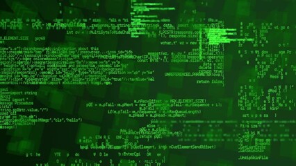 Poster - Animation of digital data processing over dark background