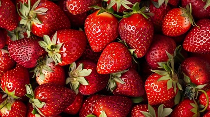 Wall Mural - strawberries in the market background