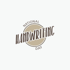 Canvas Print -  national handwriting day vector illustration.  national handwriting day themes design concept with flat style vector illustration. Suitable for greeting card, poster and banner.