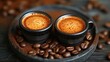 drink Italian espresso with a thick taste, strong coffee aroma