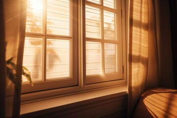Poster - Sunlight shining through a bedroom window, perfect for home decor ideas