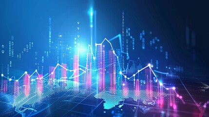 Poster - Business concept statistics. Finance chart. Financial planning. Data analysis.