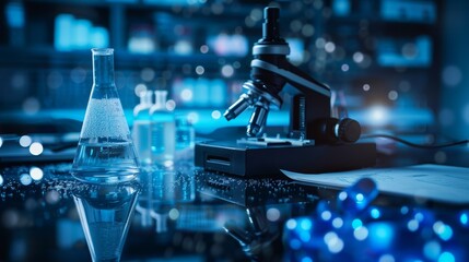 Poster - Concepts in science and technology. Laboratories, examinations, and research.