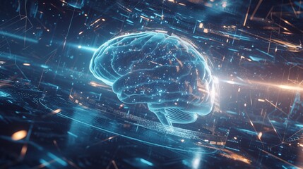Poster - a concept of ai (artificial intelligence). machine learning. deep learning. mindfulness. psychology.