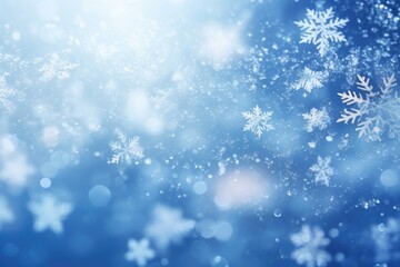 Poster - Snowflakes falling from the sky, perfect for winter-themed projects