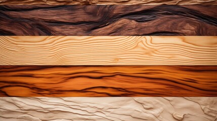 Poster - Collection of different wood grain textures for design projects