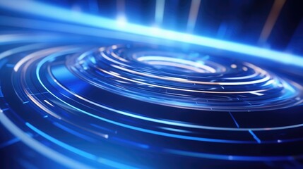 Poster - Detailed view of a blue circular object, suitable for various design projects