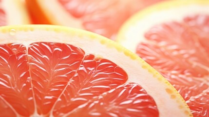 Poster - A close up shot of a grapefruit cut in half. Perfect for food and health-related designs