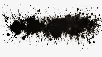 Sticker - A dramatic black ink splatter on a clean white background. Perfect for graphic design projects