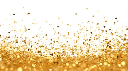 Poster - Shiny gold background with colorful confetti dots, perfect for celebrations and festive occasions