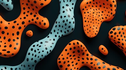 Poster - A close-up shot of various orange and black objects. Perfect for design projects