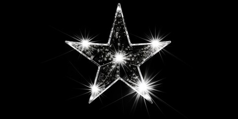 Fototapete - A bright star shining against a dark backdrop. Suitable for various design projects