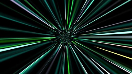 Wall Mural - seamless loop space exploration. flying through amazing universe tunnel at the speed of light. hyper